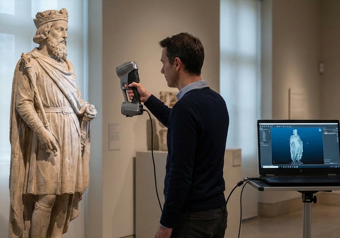 1. Scansione 3D in loco e adattamenti grafici